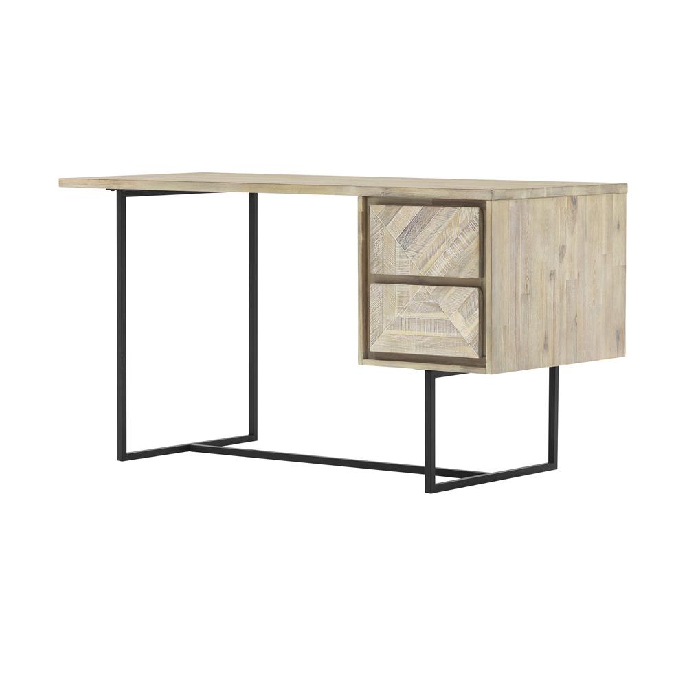 Armen Living - Peridot 2 Drawer Desk in Natural Acacia Wood - LCPEDENAT_CLOSEOUT veiw 1