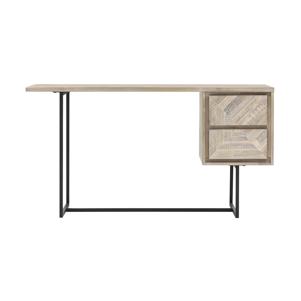 Armen Living - Peridot 2 Drawer Desk in Natural Acacia Wood - LCPEDENAT_CLOSEOUT veiw 3