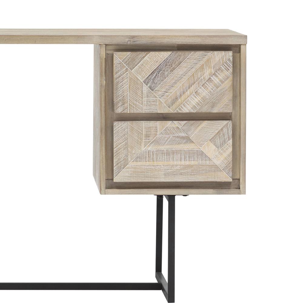 Armen Living - Peridot 2 Drawer Desk in Natural Acacia Wood - LCPEDENAT_CLOSEOUT veiw 5