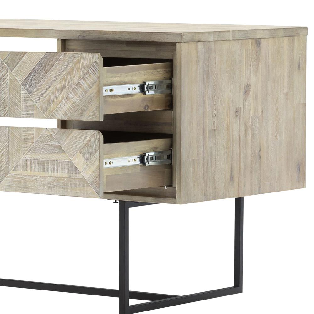 Armen Living - Peridot 2 Drawer Desk in Natural Acacia Wood - LCPEDENAT_CLOSEOUT veiw 6