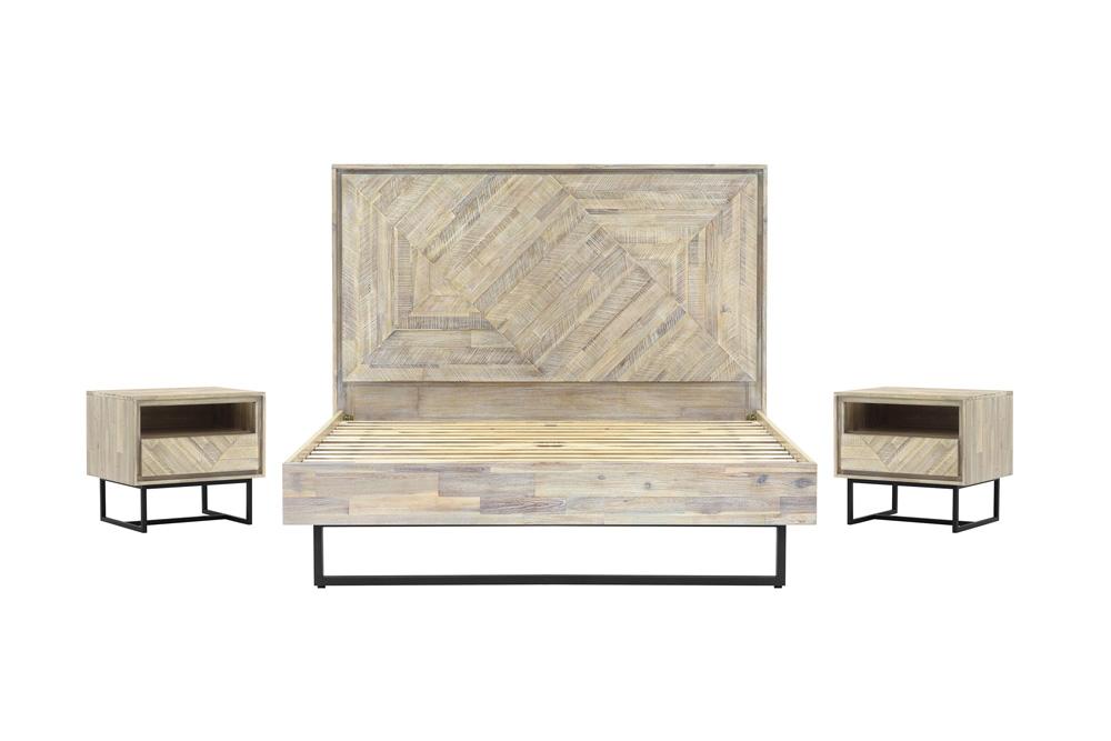 Armen Living - Peridot 3 Piece King Bedroom Set in Natural Acacia Wood - SETPEBDKG3A veiw 1