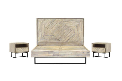 Armen Living - Peridot 3 Piece King Bedroom Set in Natural Acacia Wood - SETPEBDKG3A veiw 1