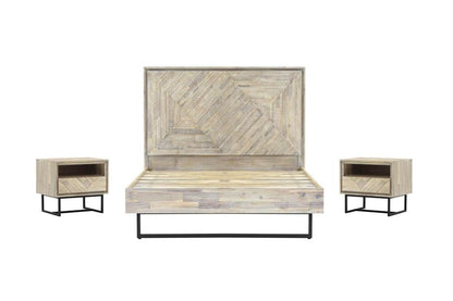 Armen Living - Peridot 3 Piece Queen Bedroom Set in Natural Acacia Wood - SETPEBDQN3A veiw 1