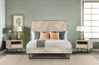 Armen Living - Peridot 3 Piece Queen Bedroom Set in Natural Acacia Wood - SETPEBDQN3A veiw 8