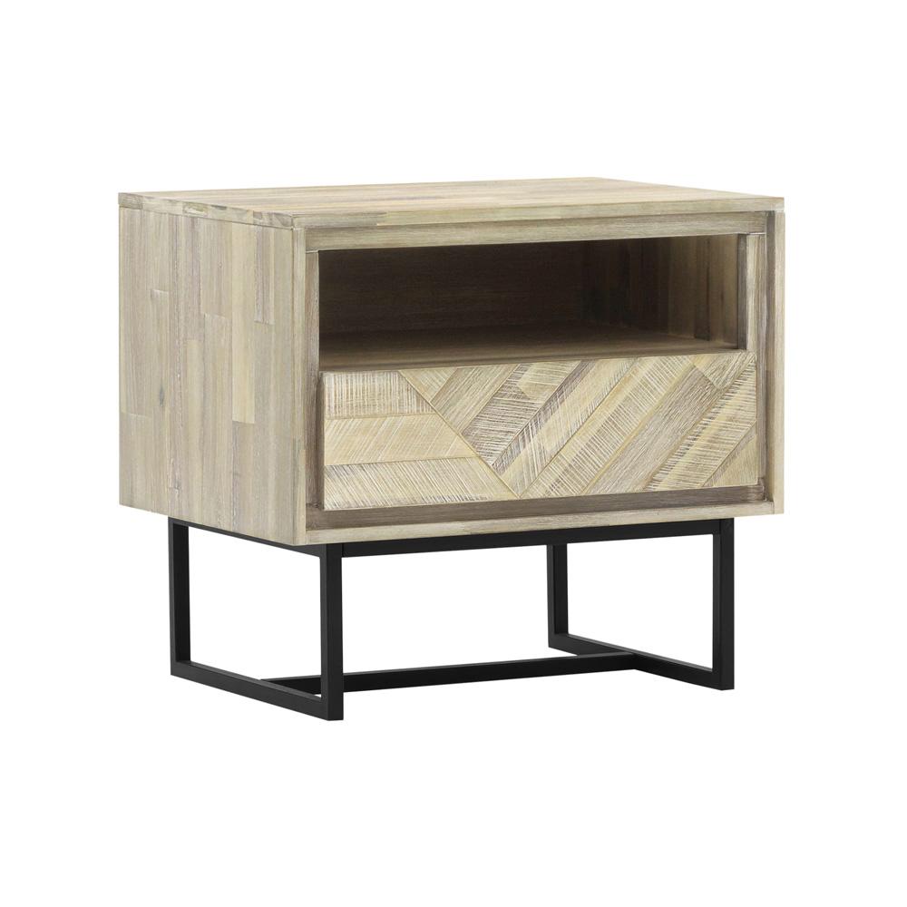Armen Living - Peridot 4 Piece King Bedroom Set in Natural Acacia Wood - SETPEBDKG4A veiw 6