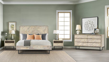 Armen Living - Peridot 4 Piece King Bedroom Set in Natural Acacia Wood - SETPEBDKG4A veiw 10