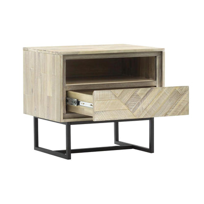 Armen Living - Peridot 4 Piece Queen Bedroom Set in Natural Acacia Wood - SETPEBDQN4A veiw 7