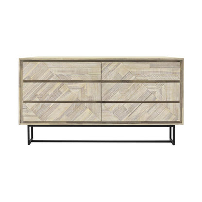 Armen Living - Peridot 6 Drawer Dresser in Natural Acacia Wood - LCPEDRNAT veiw 1