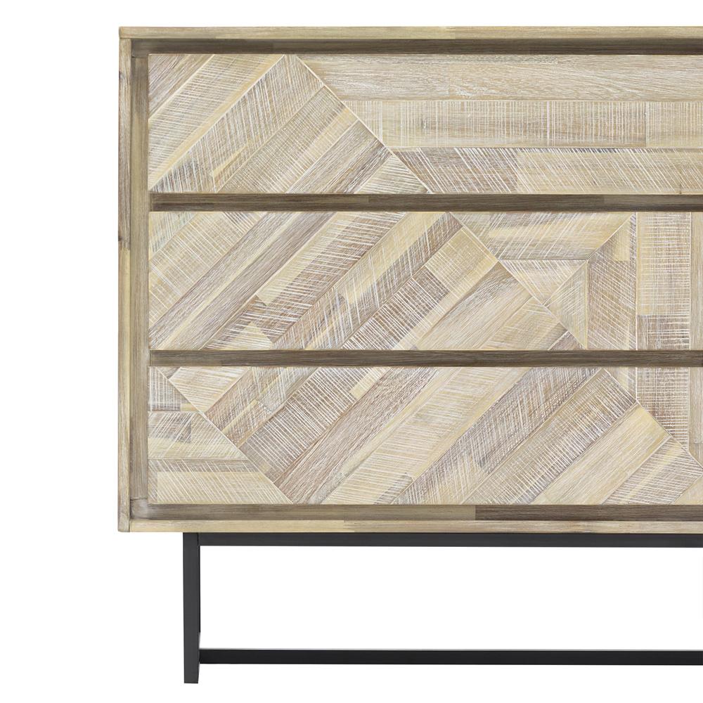 Armen Living - Peridot 6 Drawer Dresser in Natural Acacia Wood - LCPEDRNAT veiw 5