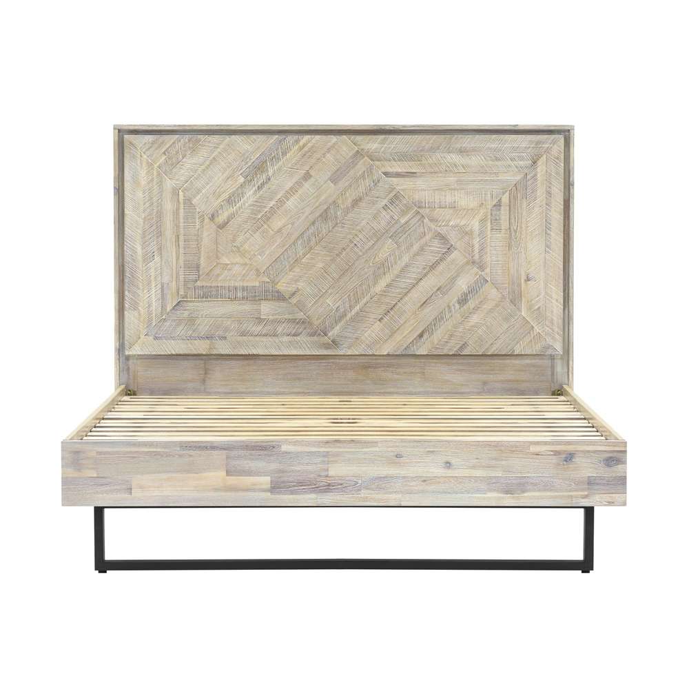 Armen Living - Peridot King Platform Bed Frame in Natural Acacia Wood - LCPEBDNATKG veiw 1