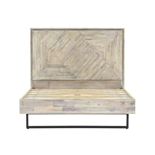 Armen Living - Peridot Queen Platform Bed Frame in Natural Acacia Wood - LCPEBDNATQN view 1