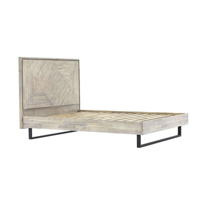 Armen Living - Peridot Queen Platform Bed Frame in Natural Acacia Wood - LCPEBDNATQN veiw 2