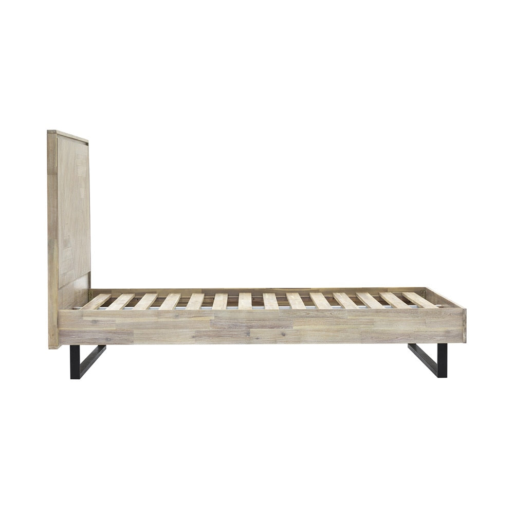 Armen Living - Peridot Queen Platform Bed Frame in Natural Acacia Wood - LCPEBDNATQN veiw 3