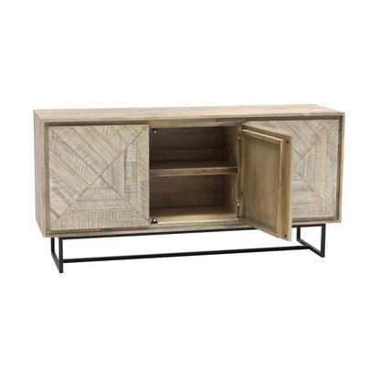 Armen Living - Peridot Sideboard Buffet in Natural Acacia Wood - LCPEBUNAT veiw 3