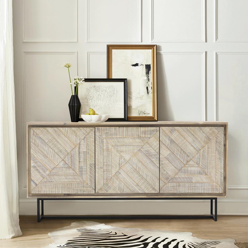 Armen Living - Peridot Sideboard Buffet in Natural Acacia Wood - LCPEBUNAT veiw 6