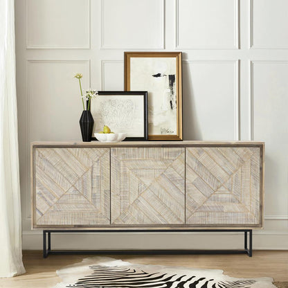 Armen Living - Peridot Sideboard Buffet in Natural Acacia Wood - LCPEBUNAT veiw 6