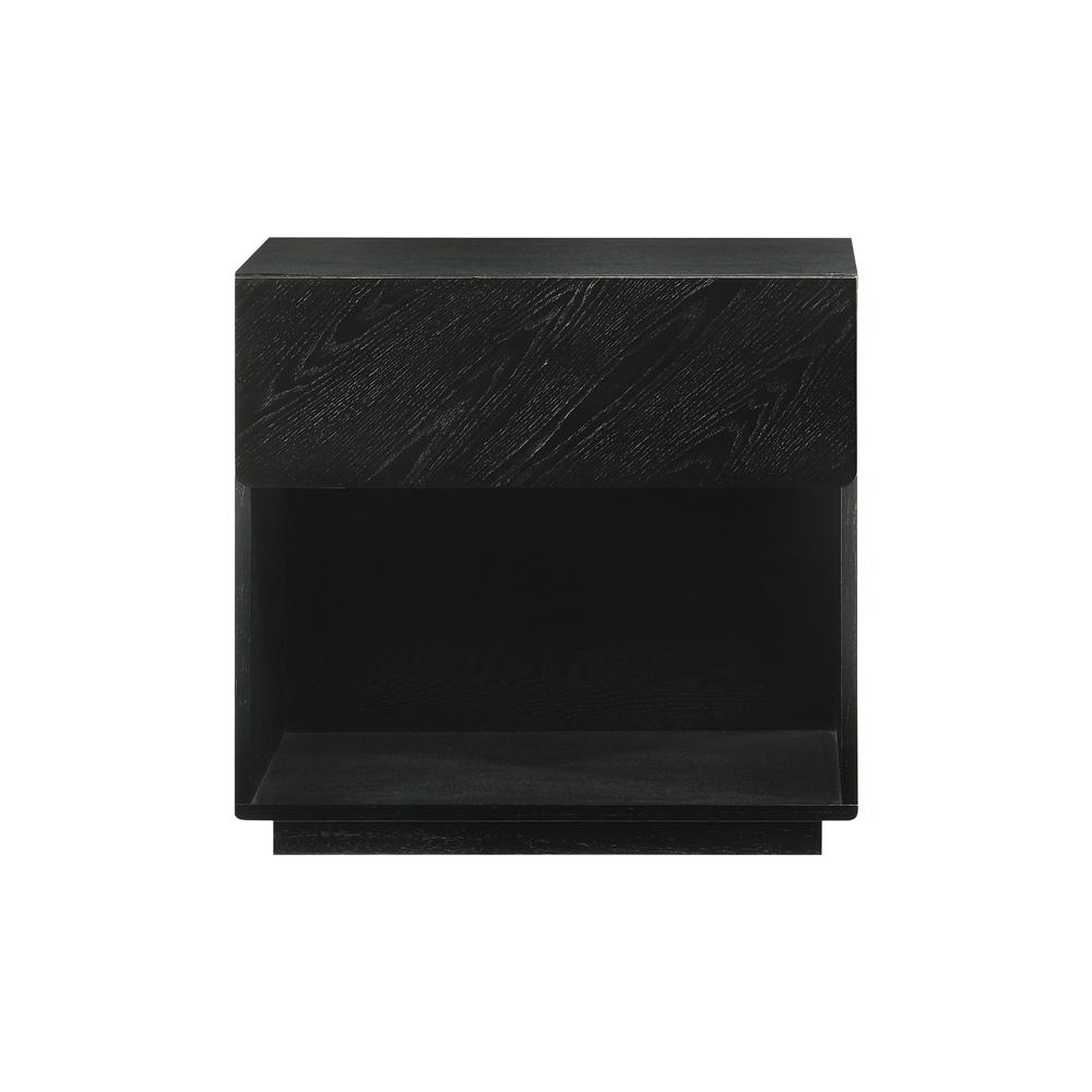 Armen Living - Petra 1 Drawer Wood Nightstand in Black Finish - LCPTLABLK veiw 1