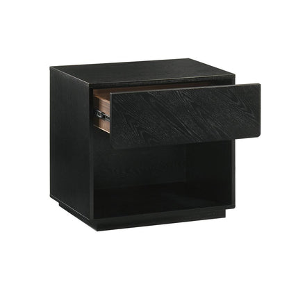Armen Living - Petra 1 Drawer Wood Nightstand in Black Finish - LCPTLABLK veiw 3