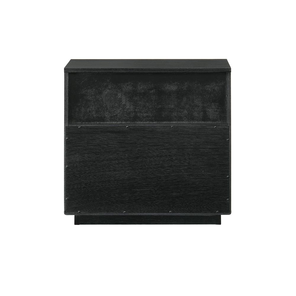 Armen Living - Petra 1 Drawer Wood Nightstand in Black Finish - LCPTLABLK veiw 5