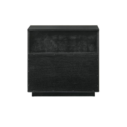 Armen Living - Petra 1 Drawer Wood Nightstand in Black Finish - LCPTLABLK veiw 5