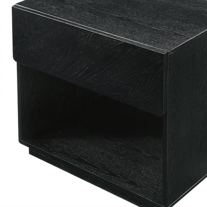 Armen Living - Petra 1 Drawer Wood Nightstand in Black Finish - LCPTLABLK veiw 7