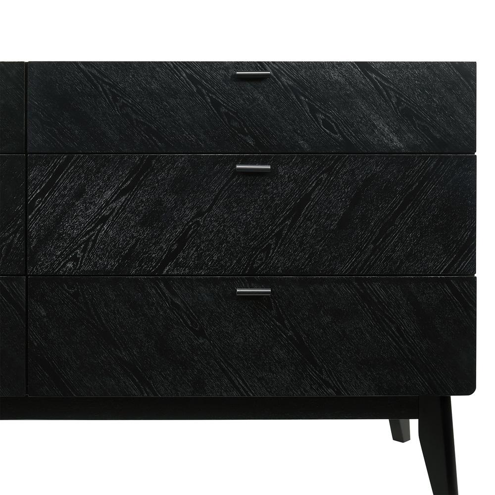 Armen Living - Petra 6 Drawer Wood Dresser in Black Finish - LCPTDRBLK veiw 7