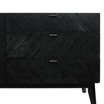 Armen Living - Petra 6 Drawer Wood Dresser in Black Finish - LCPTDRBLK veiw 7