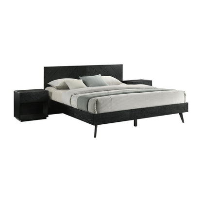 Armen Living - Petra King 3 Piece Wood Bedroom Set in Black Finish - SETPTBLKKG3 veiw 1