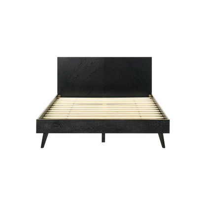 Armen Living - Petra Queen 3 Piece Wood Bedroom Set in Black Finish - SETPTBLKQN3 veiw 3