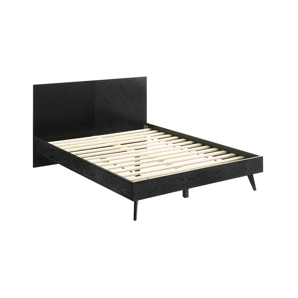 Armen Living - Petra Queen 4 Piece Wood Bedroom Set in Black Finish - SETPTBLKQN4 veiw 2