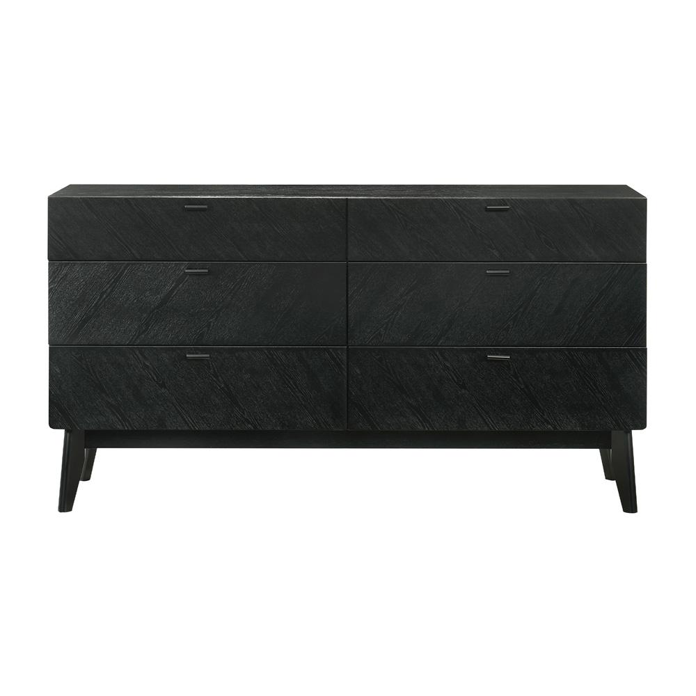 Armen Living - Petra Queen 4 Piece Wood Bedroom Set in Black Finish - SETPTBLKQN4 veiw 4