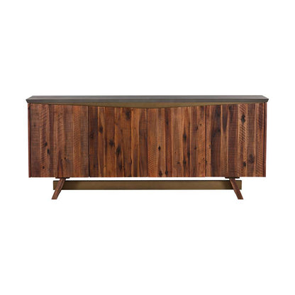 Armen Living - Picadilly 4 Door Sideboard Buffet in Acacia Wood and Concrete - LCPJBUCC veiw 1