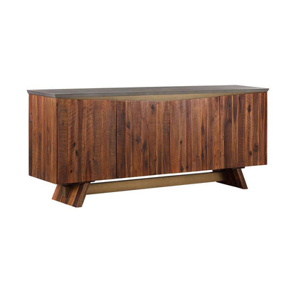 Armen Living - Picadilly 4 Door Sideboard Buffet in Acacia Wood and Concrete - LCPJBUCC veiw 2