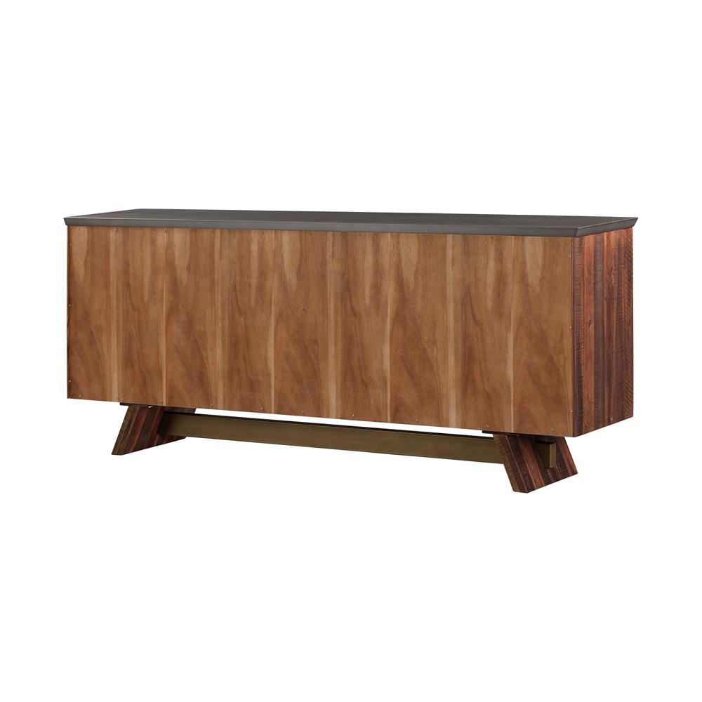 Armen Living - Picadilly 4 Door Sideboard Buffet in Acacia Wood and Concrete - LCPJBUCC veiw 4