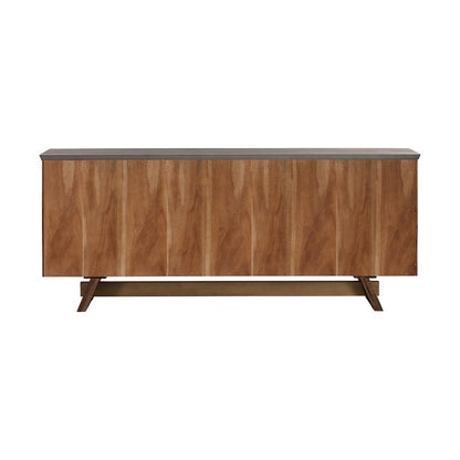 Armen Living - Picadilly 4 Door Sideboard Buffet in Acacia Wood and Concrete - LCPJBUCC veiw 5