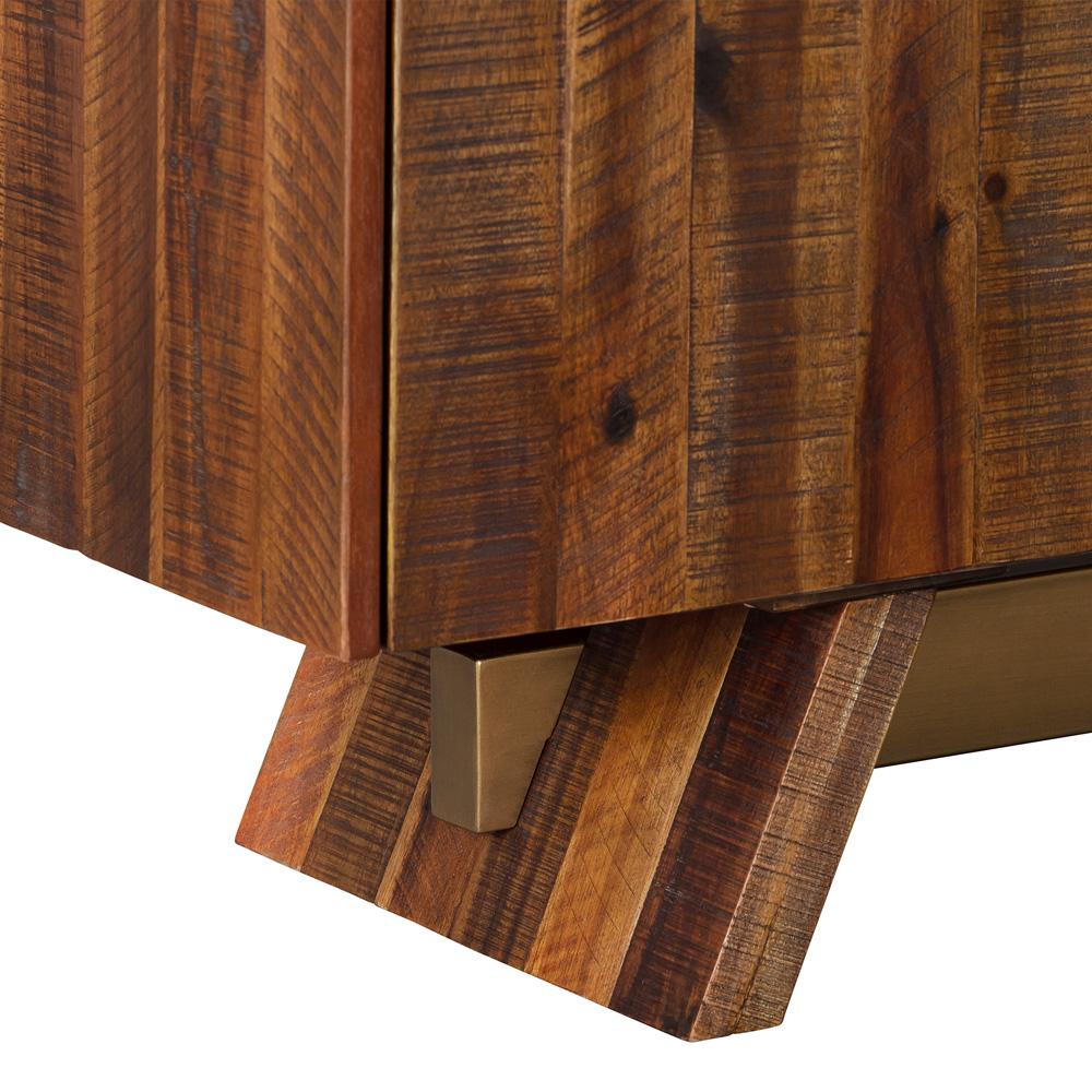 Armen Living - Picadilly 4 Door Sideboard Buffet in Acacia Wood and Concrete - LCPJBUCC veiw 7