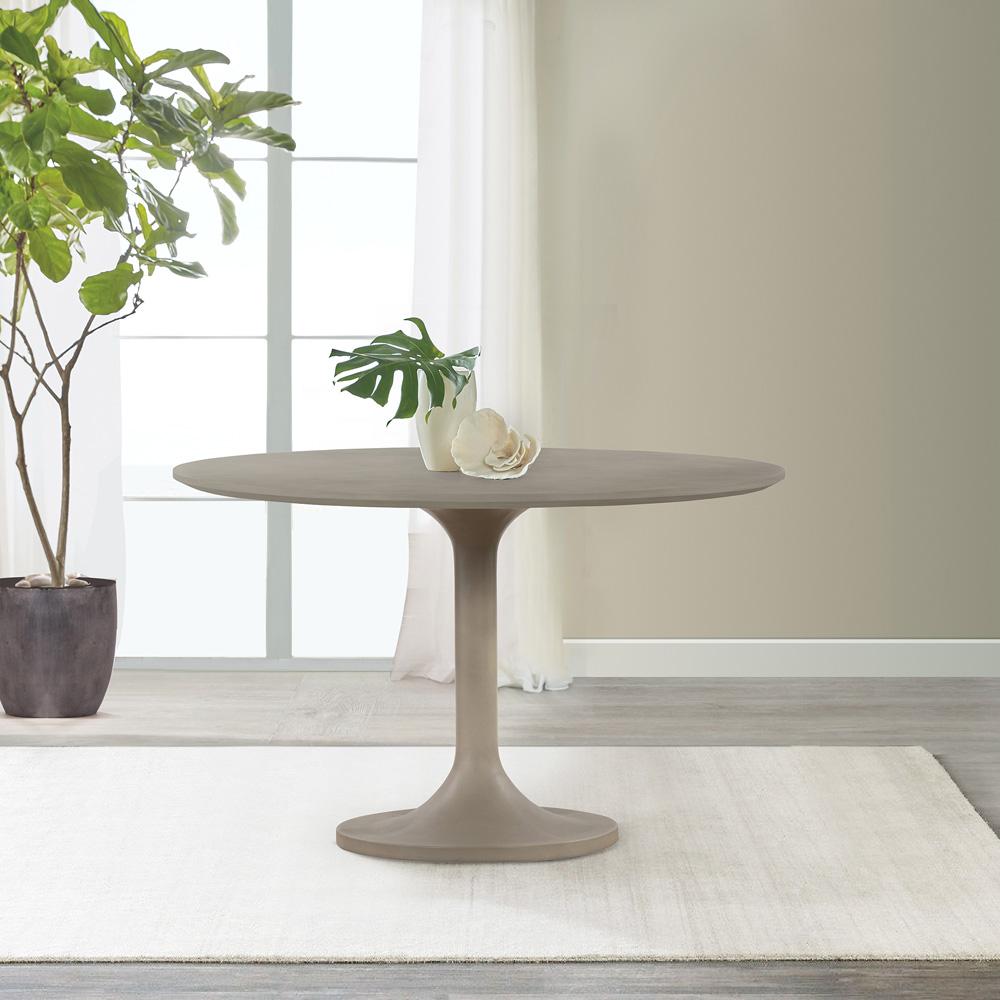 Armen Living - Pippa Concrete and Metal Tulip Round Dining Table - LCPIDICCGR veiw 6