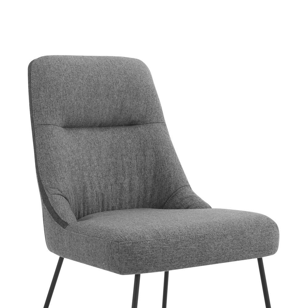 Armen Living - Quartz Gray Fabric and Metal Dining Room Chairs (Set of 2) - LCQRSIGR - CLOSEOUT veiw 4
