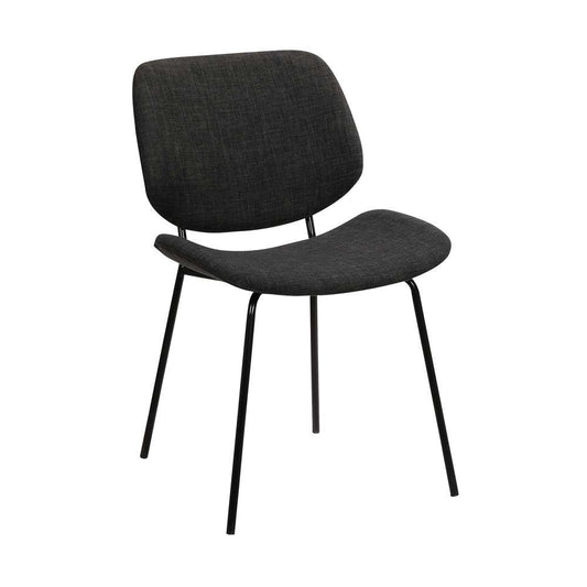 Armen Living - Quest Charcoal Modern Dining Accent Chair - LCQUSIBLCH veiw 1