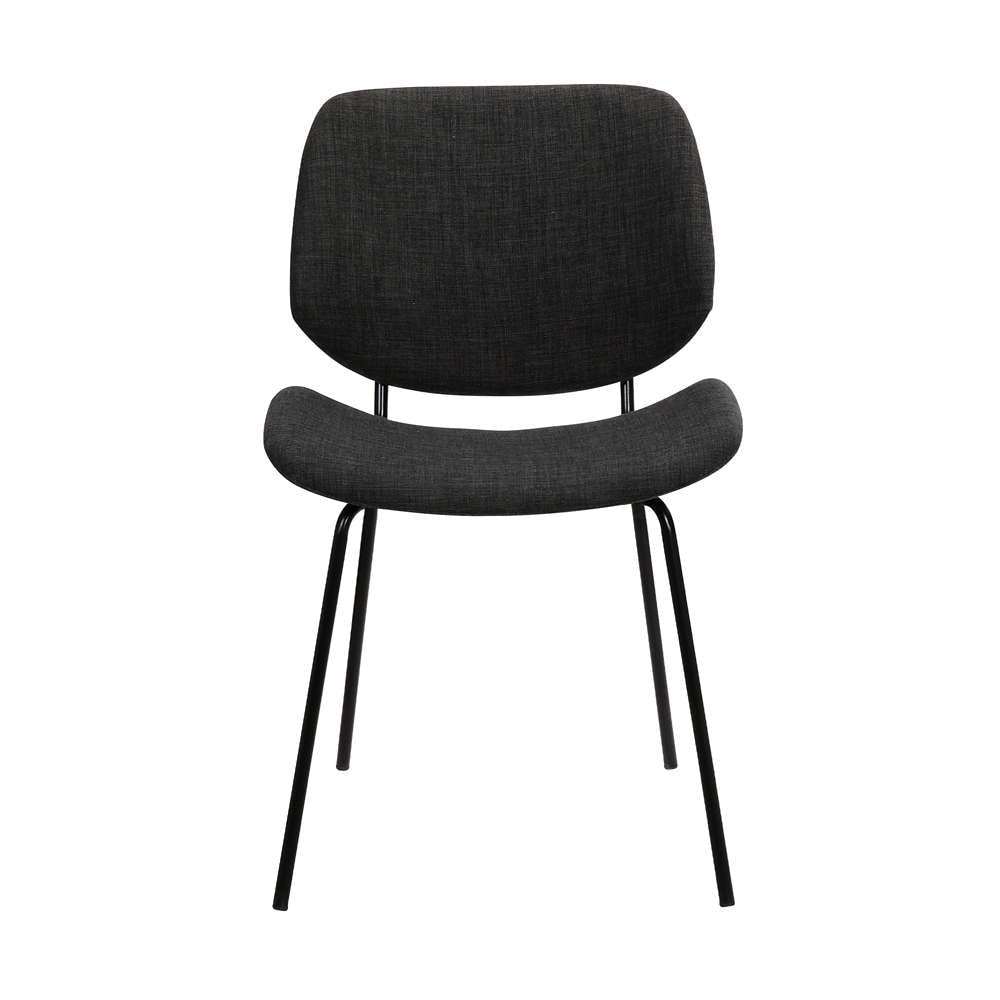 Armen Living - Quest Charcoal Modern Dining Accent Chair - LCQUSIBLCH veiw 2