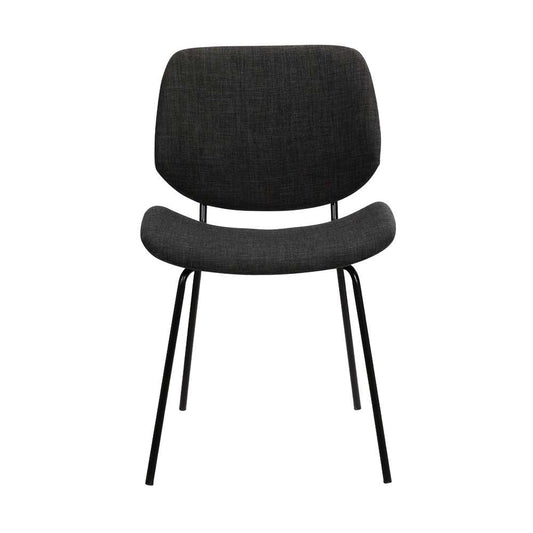 Armen Living - Quest Charcoal Modern Dining Accent Chair - LCQUSIBLCH veiw 2