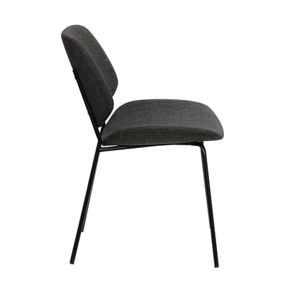 Armen Living - Quest Charcoal Modern Dining Accent Chair - LCQUSIBLCH veiw 3