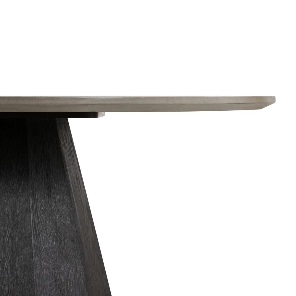 Armen Living - Revival Concrete and Oak Round Dining Table - LCRVDICCGR veiw 3
