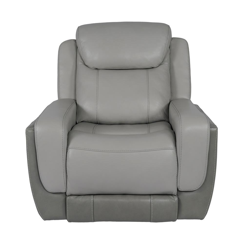 Armen Living - Rosalyn Zero Gravity Power Recliner in Silver and Gray Leather with Power Headrest - LCRO1LSI veiw 5