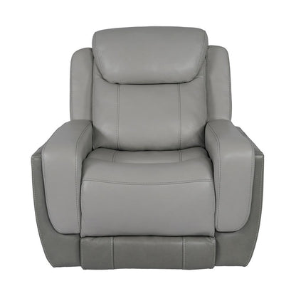 Armen Living - Rosalyn Zero Gravity Power Recliner in Silver and Gray Leather with Power Headrest - LCRO1LSI veiw 5