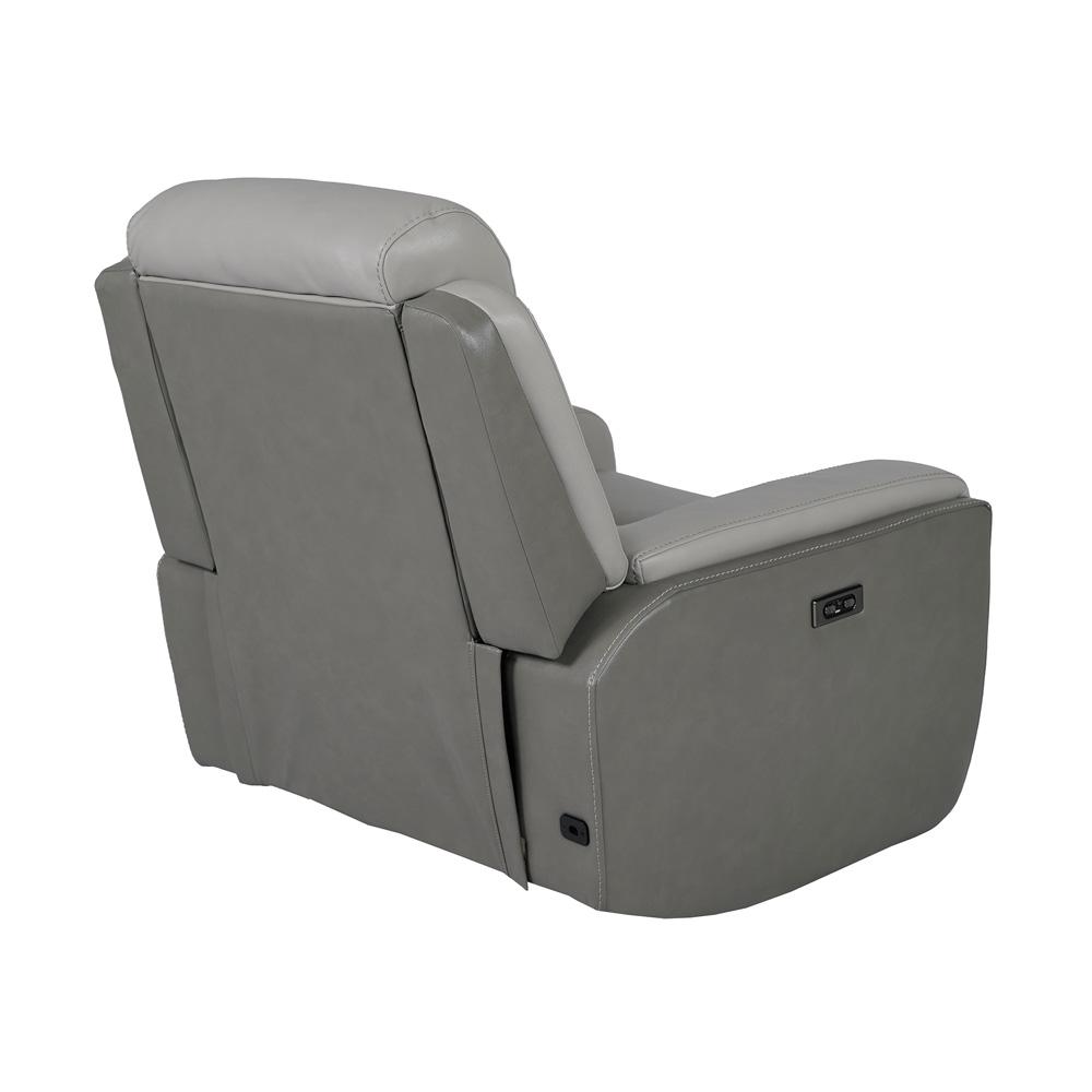 Armen Living - Rosalyn Zero Gravity Power Recliner in Silver and Gray Leather with Power Headrest - LCRO1LSI veiw 6