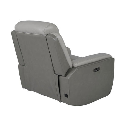 Armen Living - Rosalyn Zero Gravity Power Recliner in Silver and Gray Leather with Power Headrest - LCRO1LSI veiw 6