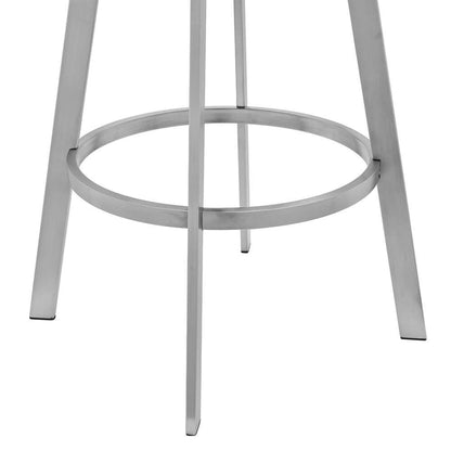 Armen Living - Scranton 30in Swivel Modern Brushed Stainless Steel and Slate Grey Faux Leather Barstool - 721535752256 - CLOSEOUT veiw 6