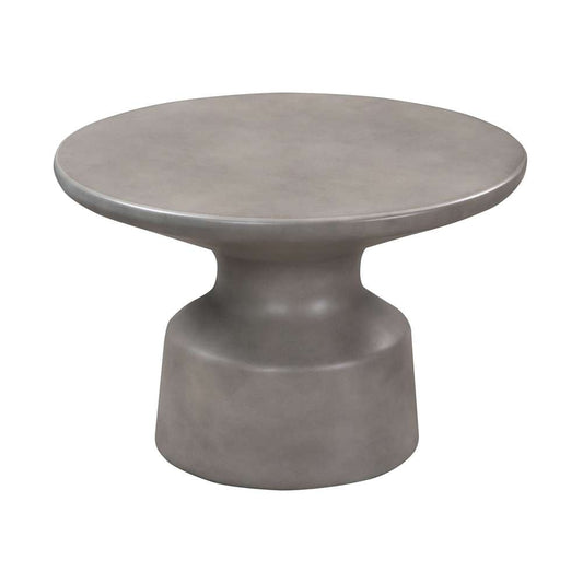 Armen Living - Sephie Round Pedastal Coffee Table in Grey Concrete - LCSFCOCCGR veiw 2