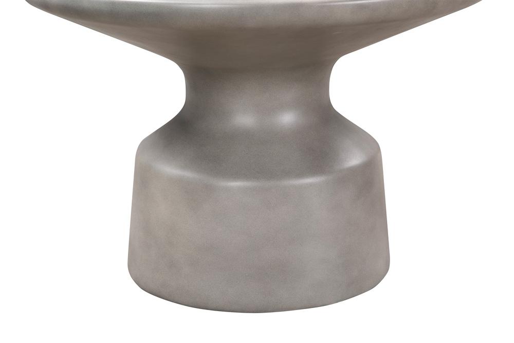 Armen Living - Sephie Round Pedastal Coffee Table in Grey Concrete - LCSFCOCCGR veiw 4
